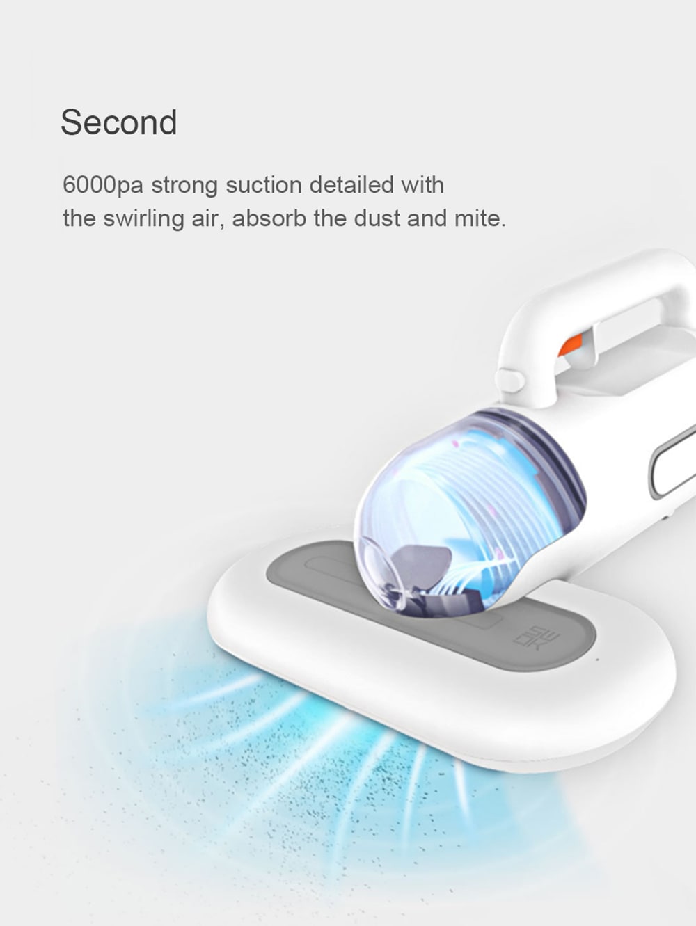 SWDK Wireless Handheld Dust Mite Controller Vacuum Cleaner- White