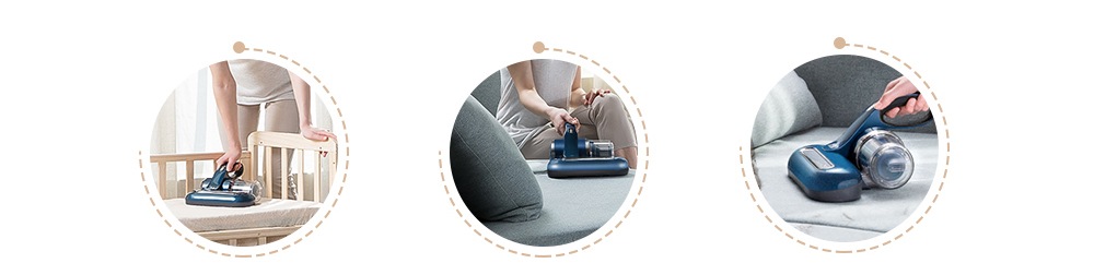 PUPPYOO WP610JP Handheld Wireless Mite Remove Machine- Silk Blue