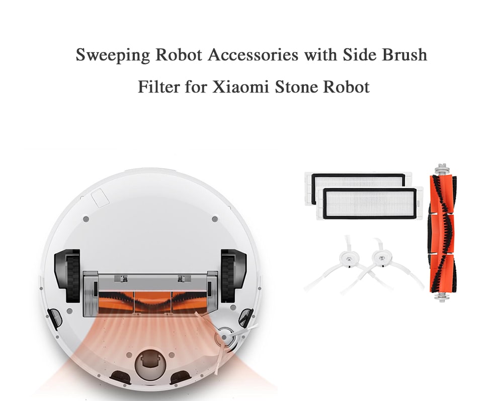 Sweeping Robot Accessories with Side Brush Filter for Xiaomi Stone Robot- Multi-B