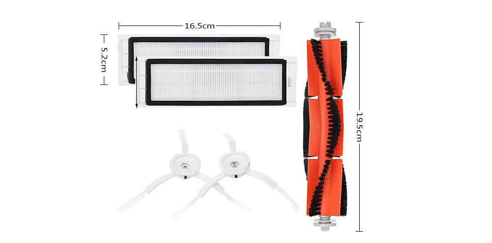 Cleaning Brush Set for Xiaomi Robotic Vacuum Cleaner- Multi