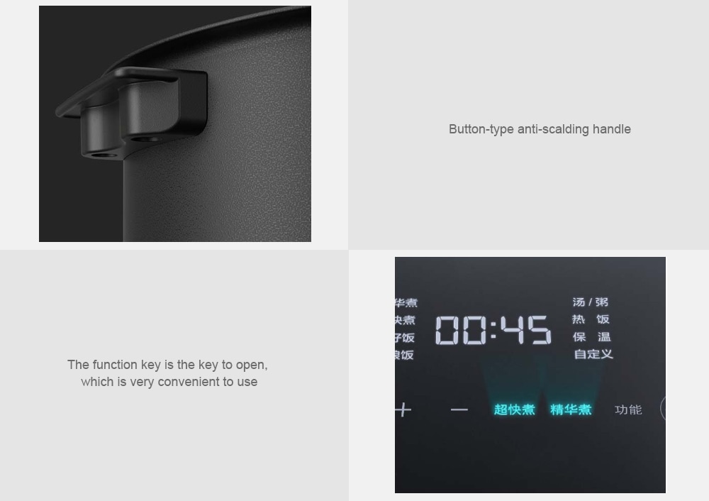 VIOMI VXFB40B - IH Intelligent Multifunctional Rice Cooker from Xiaomi youpin- Carbon Gray