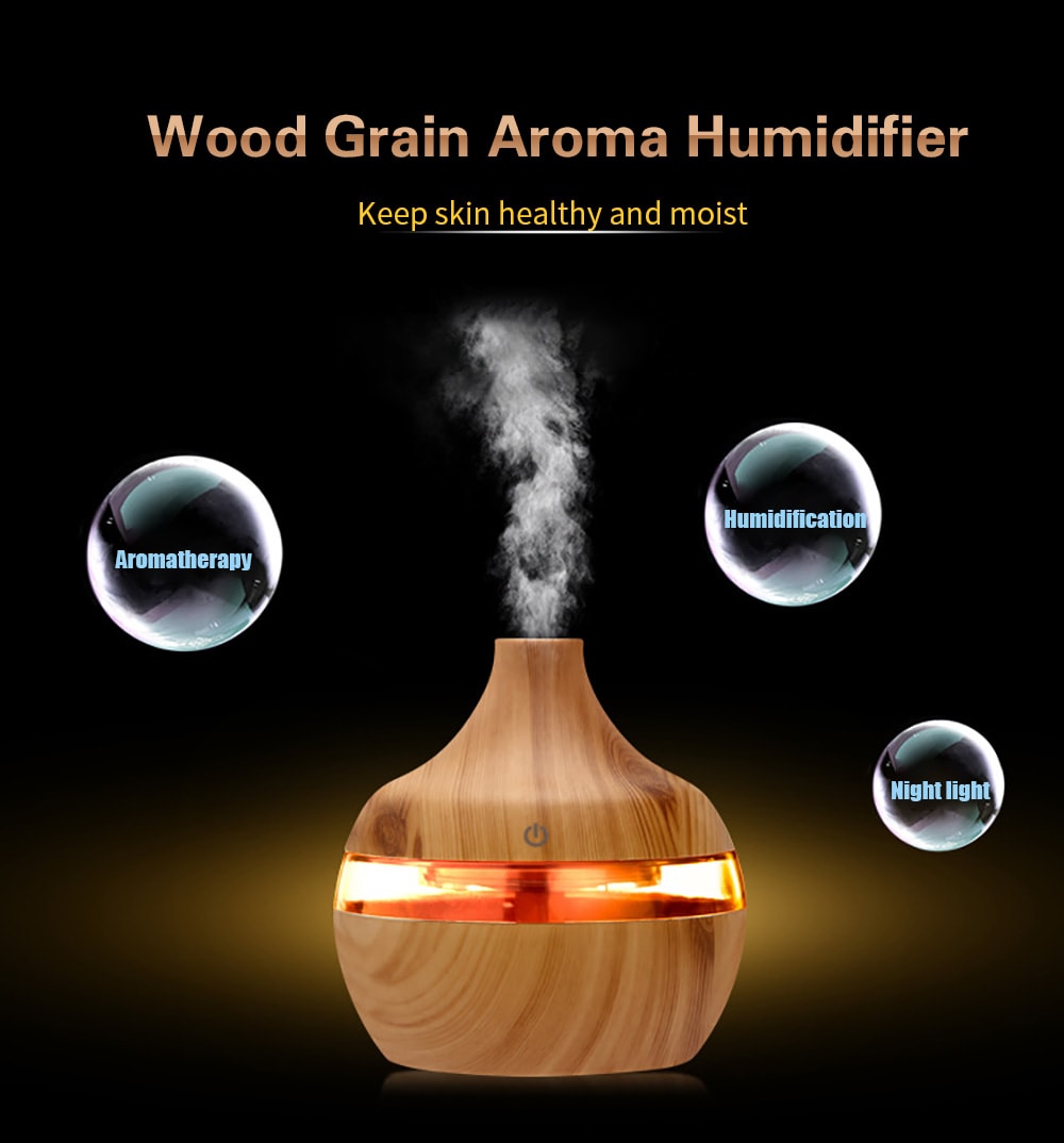 XBH - 038B Air Aroma Humidifier Ultrasonic Aromatherapy Essential Oil Diffuser- Coffee