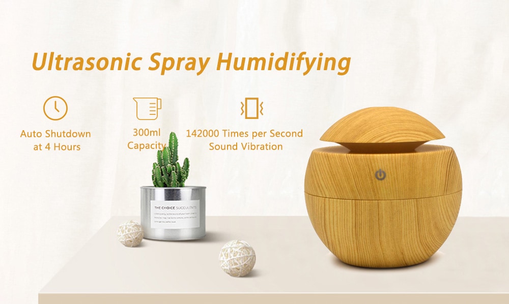 USB Mini Ultrasonic Air Humidifier - Cookie Brown USB Port