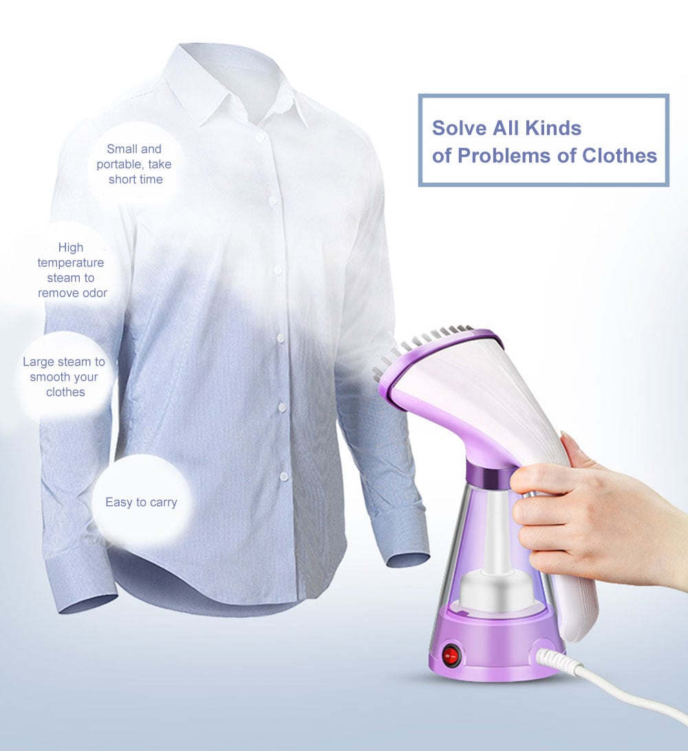 Small Handheld Hanging Ironing Steam Machine Household Use- Sky Blue