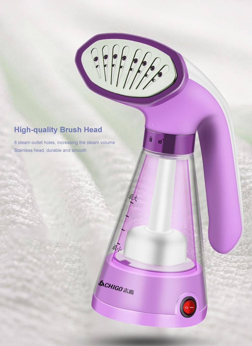 Small Handheld Hanging Ironing Steam Machine Household Use- Sky Blue