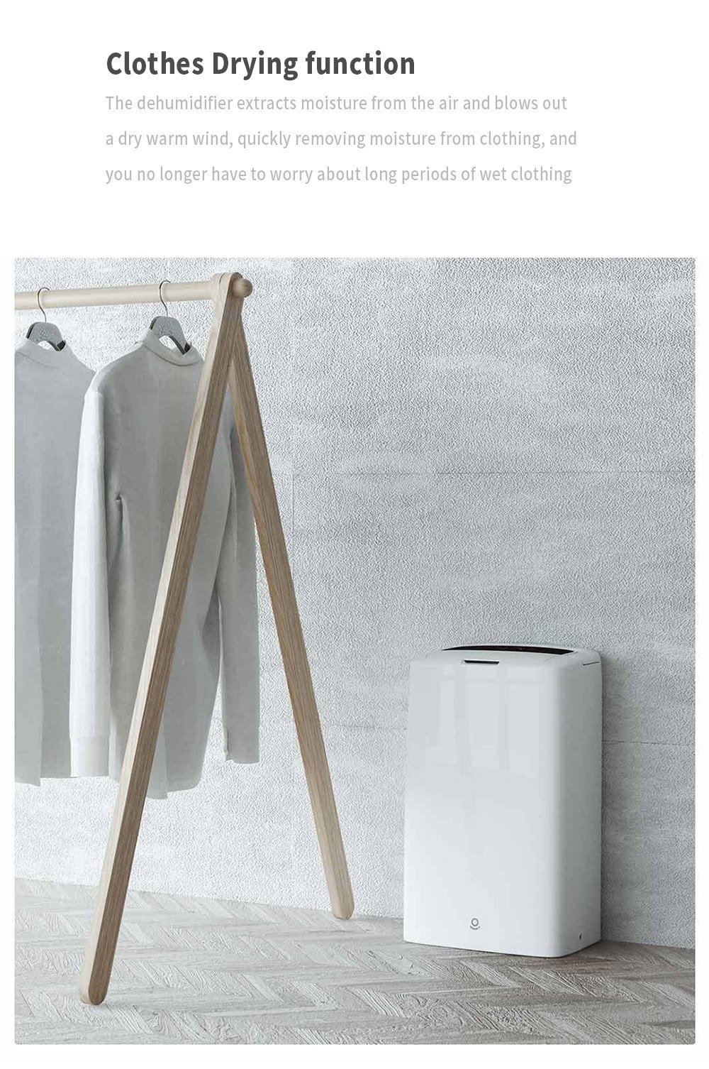 Zhibai Electric Air Dehumidifier Moisture Absorbing Dryer from Xiaomi Youpin- White Chinese Plug (3-pin)