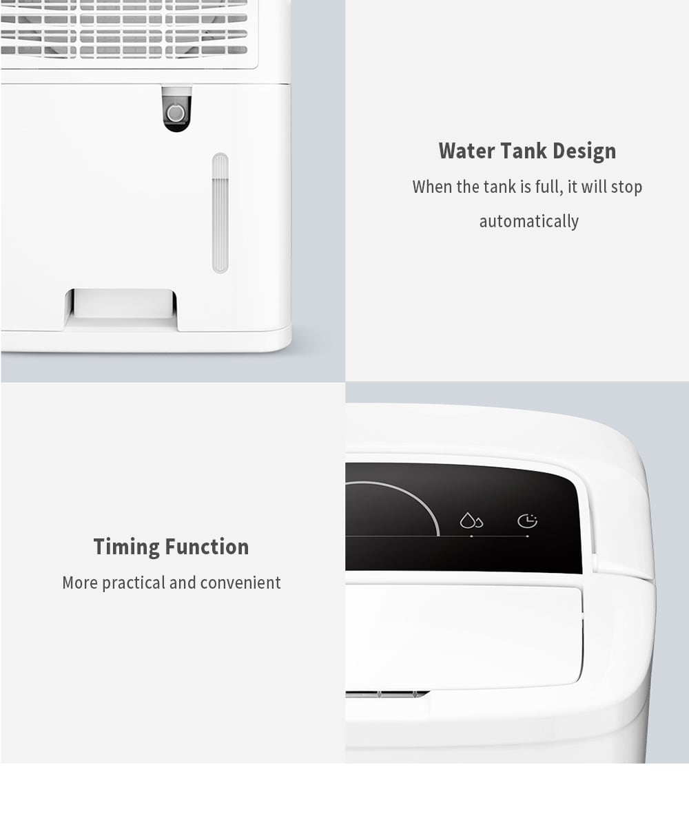 Zhibai Electric Air Dehumidifier Moisture Absorbing Dryer from Xiaomi Youpin- White Chinese Plug (3-pin)