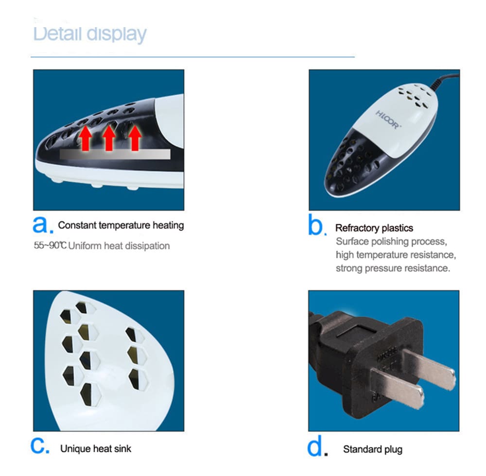Ultraviolet Sterilization Shoe Dryer Shoe Dryer Shoe Warmer- Multi-A 1 pair