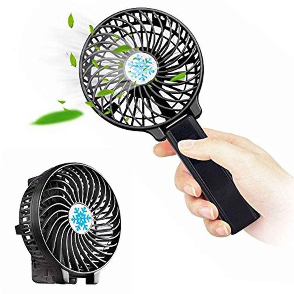 USB Small Fan Snowflake Mini Handheld Small Fan- Light Blue