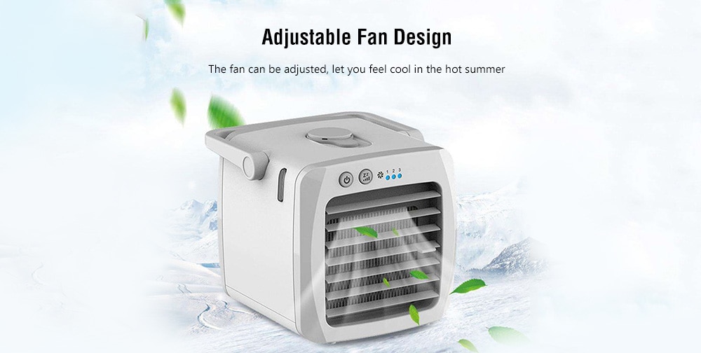 Mini Home Dormitory USB Air Conditioning Fan Humidifier- White