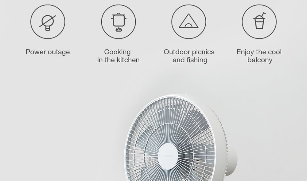 Smartmi ZLBPLDS03ZM DC Frequency Conversion Natural Wind Floor Fan With Battery ( Xiaomi Ecosystem Product )- White with Battery