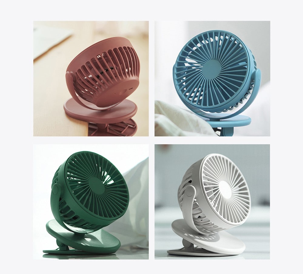 SOLOVE USB Charging Clip Fan from Xiaomi youpin- Gray Goose