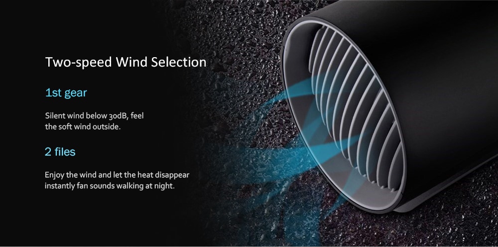 Smart Frog KW - MF100 Cool Whirlwind Desktop USB Fan- Jet Black