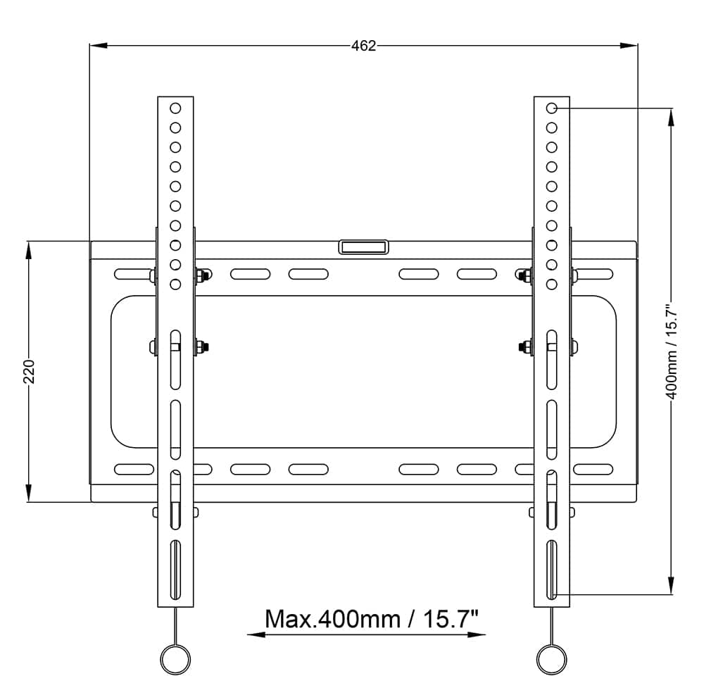 PL 5030M Universal Flat Wall Mount Bracket for 32 - 55 inch TV- Black