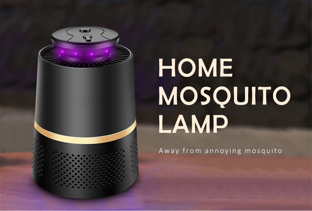 USB Household Photocatalyst LED Anti-mosquito Lamp     - Black