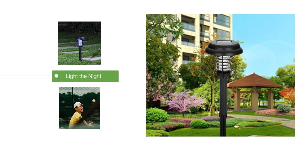 Solar Outdoor Automatic Mosquito Lamp- Black