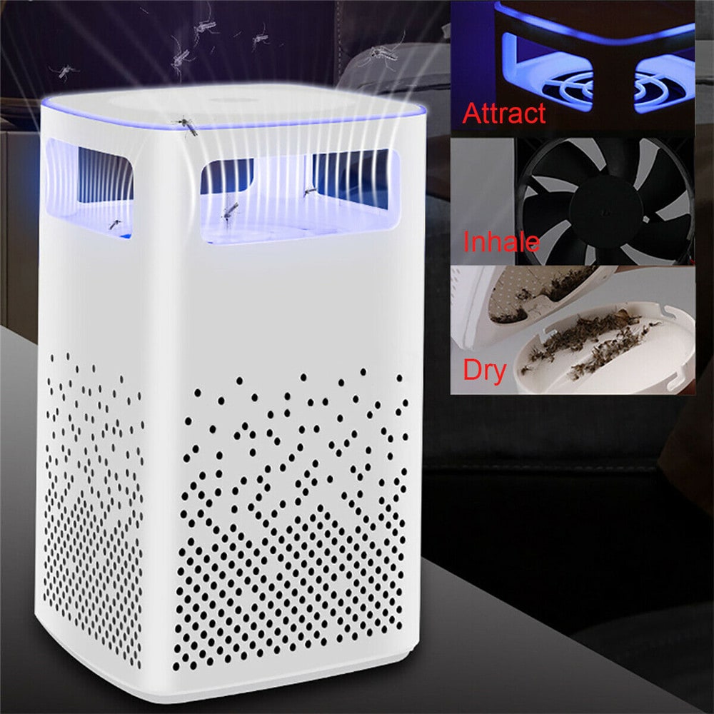 USB Photocatalytic Mosquito Killer Lamp Insect Trap Lighting Repellent- White