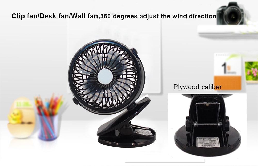 USB Powered 4 Inch Mini Desktop Table Fan- Black