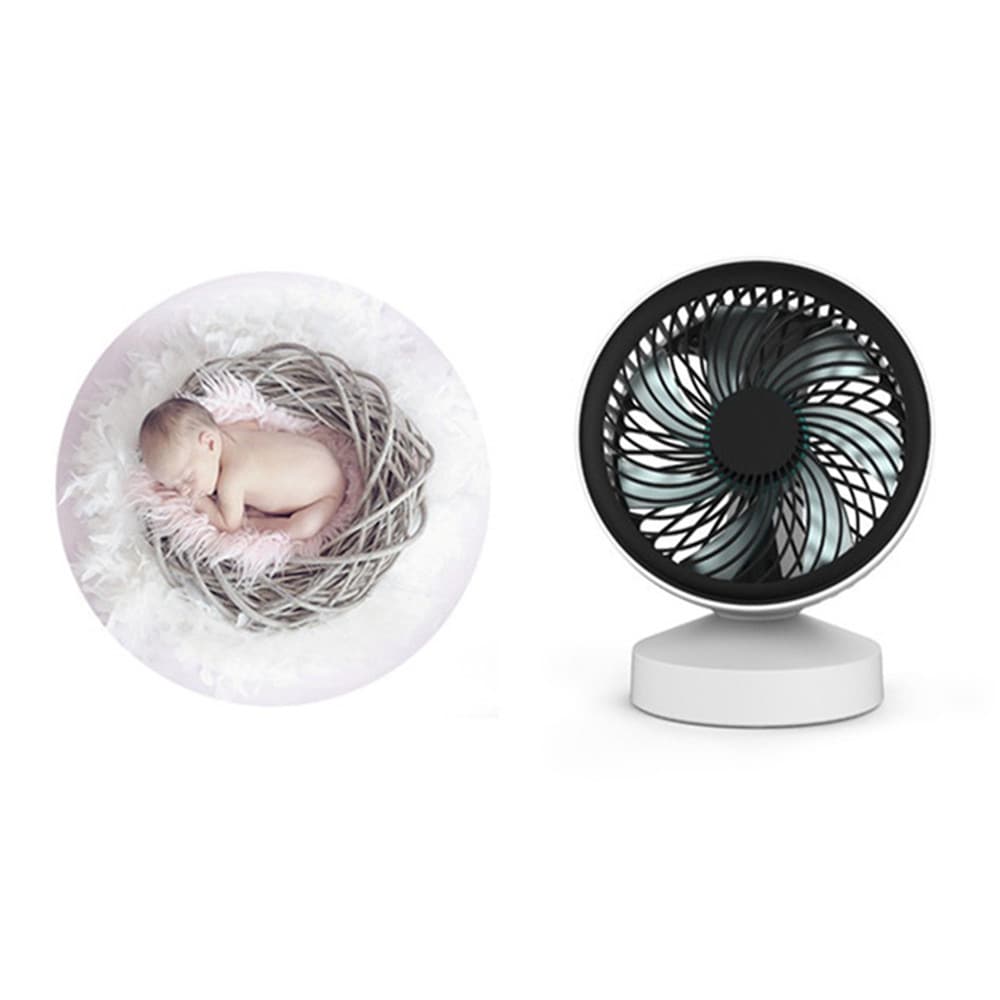 Portable USB Desktop Mute Mini Fan- White