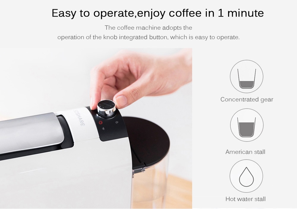 SCISHARE S1102 Smart Capsule Coffee Machine from Xiaomi youpin- White