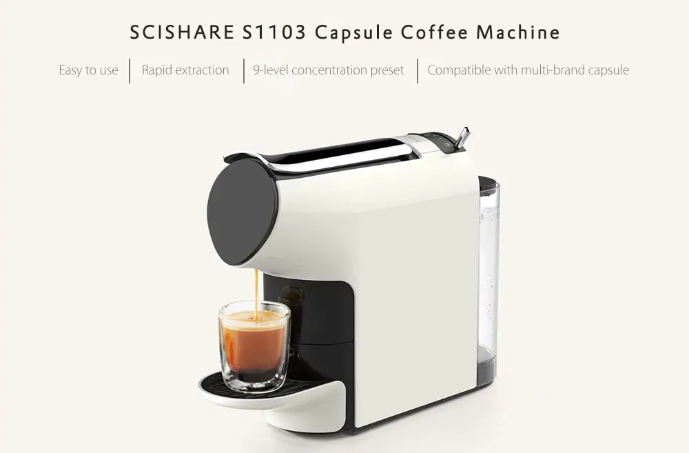 SCISHARE S1103 Capsule Coffee Machine from Xiaomi Youpin- White