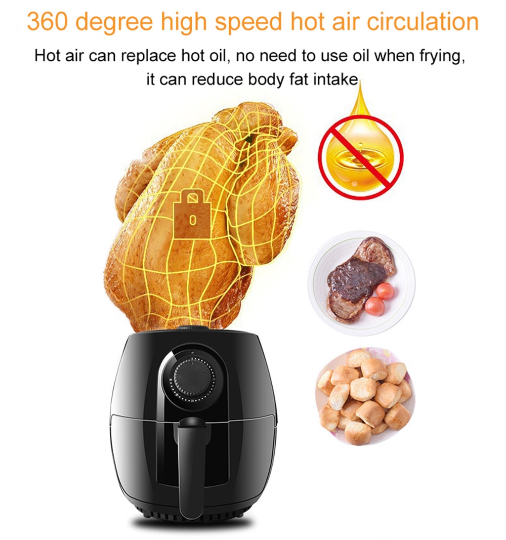 SH - AF8 Household Large-capacity Smoke-free Air Fryer- Black