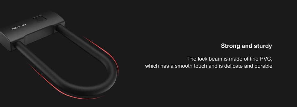 Smart Fingerprint Durable Waterproof U-lock from Xiaomi youpin- Black Short