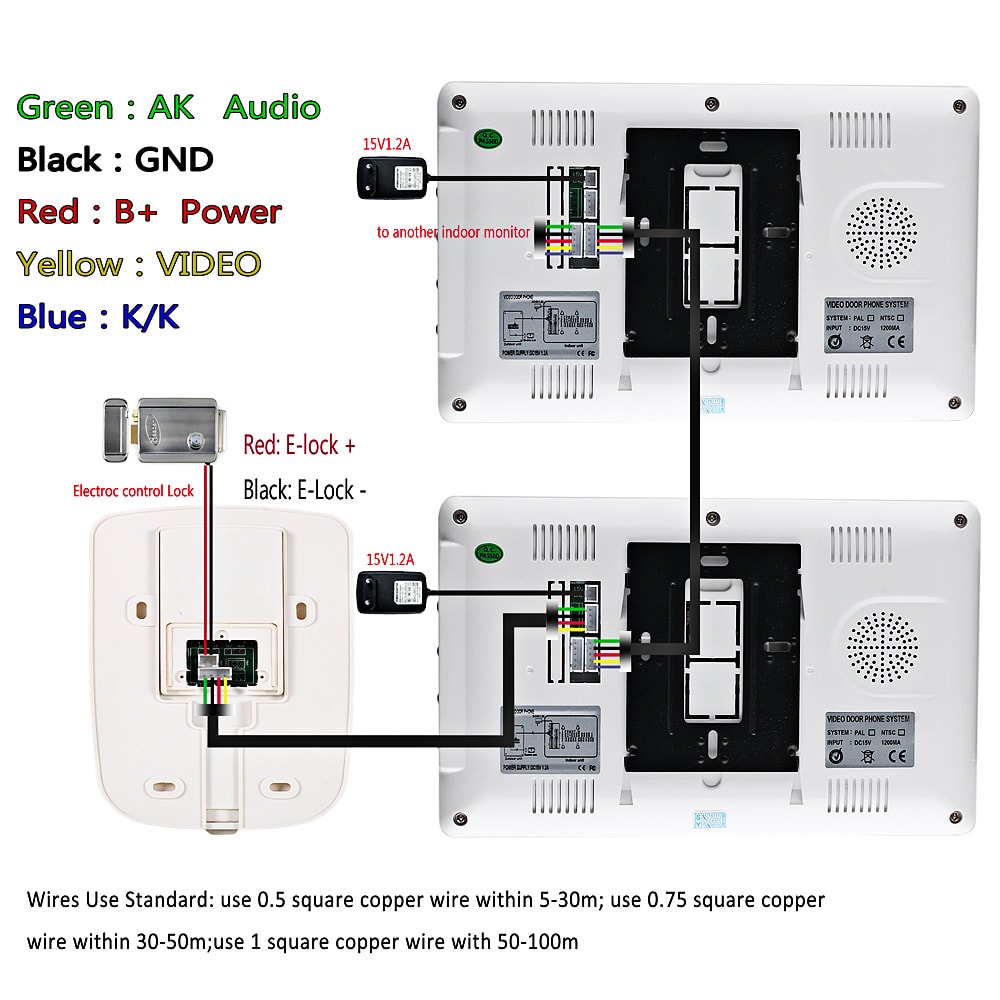 SY812MKW11 7 Inches TFT Screen Hands Free Video Interphone Doorbell Intercom- Silver White EU Plug