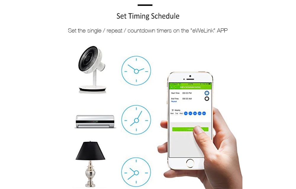 SONOFF TH16 Temperature Humidity Monitoring WiFi Smart Switch for Smart Home- White