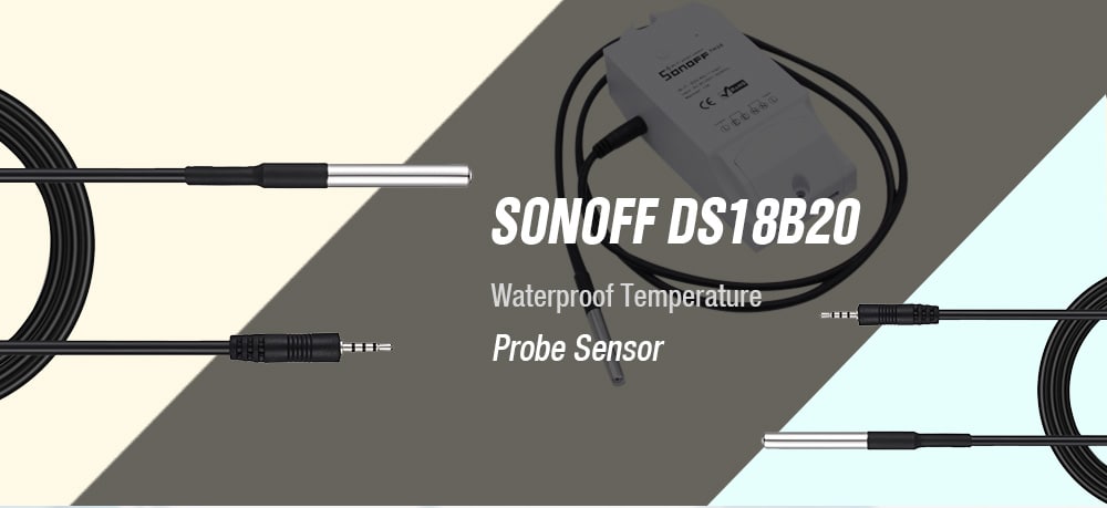 SONOFF DS18B20 Waterproof Temperature Probe Sensor for DIY Smart Home Wireless Switch Socket Module- White