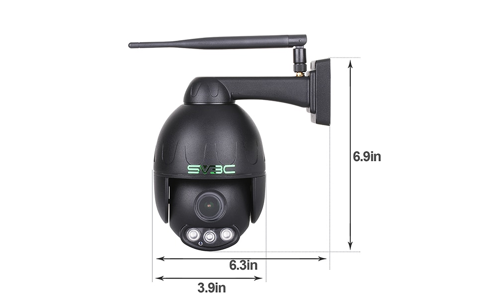 SV3C SV - SD5BW - 1080PS - HX 1080P Outdoor PTZ WiFi Pan Tilt Zoom 5X Optical Wireless Dome IP Camera- Black AU Plug