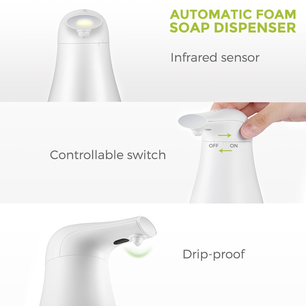 zanmini  ASD - 101 Touchless Foaming Soap Dispenser- White