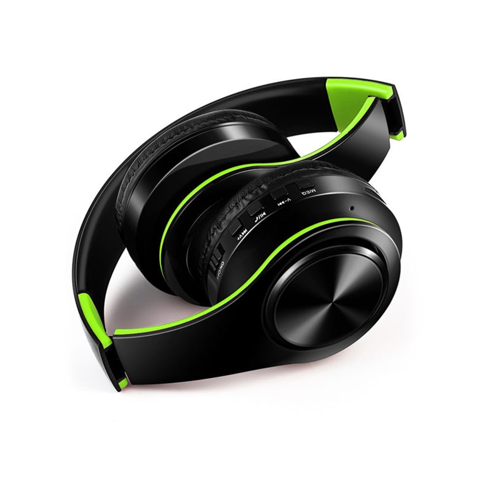 Wireless Headphones Bluetooth Headset Earbuds With Microphone for Mobile music- Green