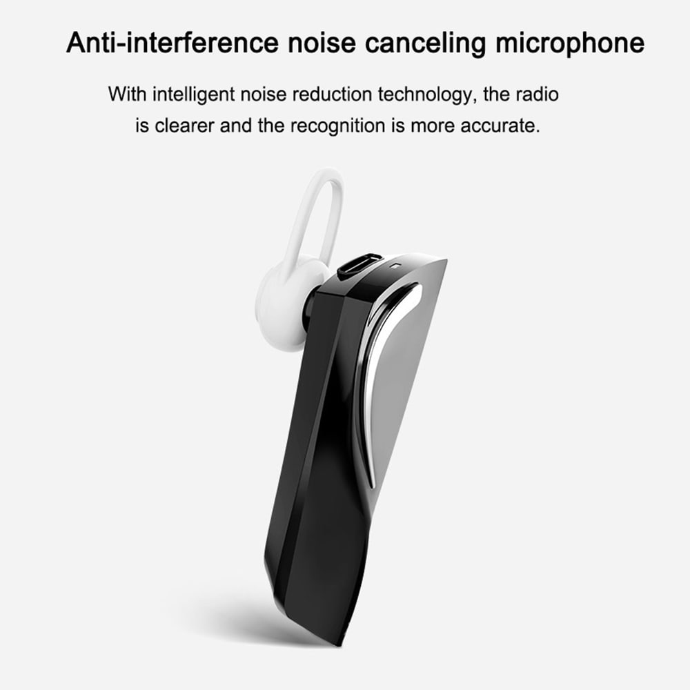 T1 Smart Multi-Language Translator Bluetooth Headset Portable In-ear Business Headphones- White