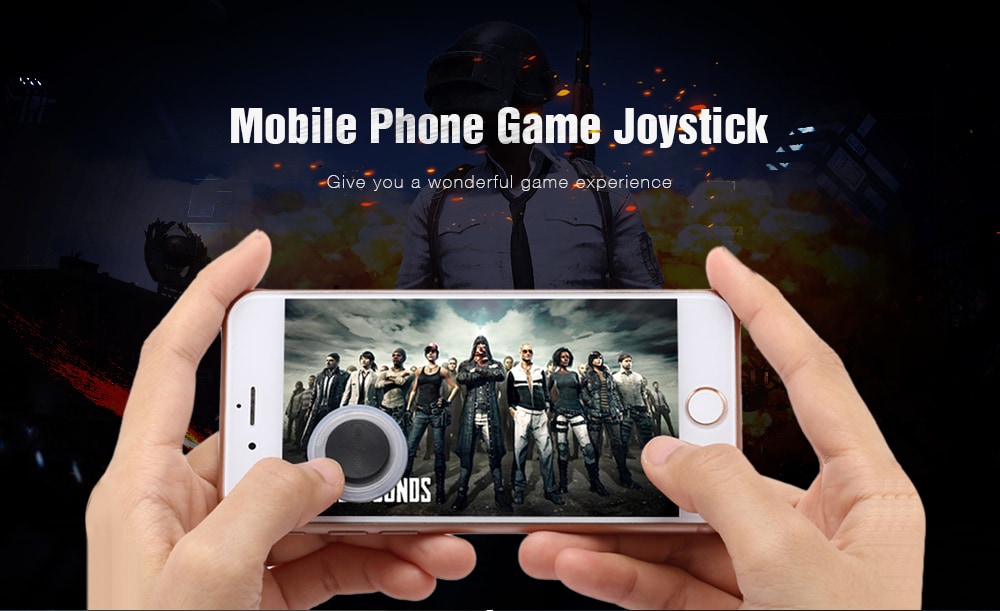 Mobile Game Joystick Phone Gaming Rocker Touch Screen Games Controller for Smartphone Tablet- Transparent