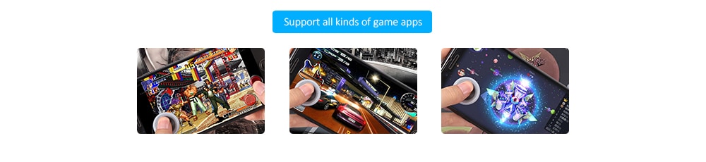 Q8 Touch Screen Game Controller Joystick for Smartphone Tablet - Transparent