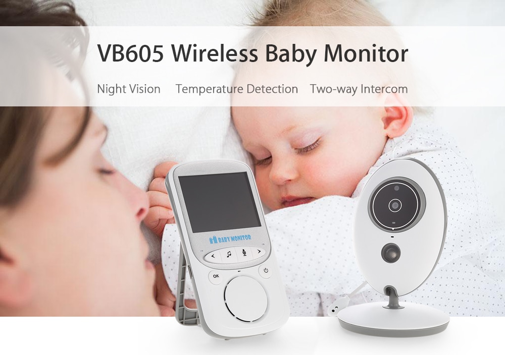 VB605 Wireless Baby Monitor with IP Camera Two-way Audio- White