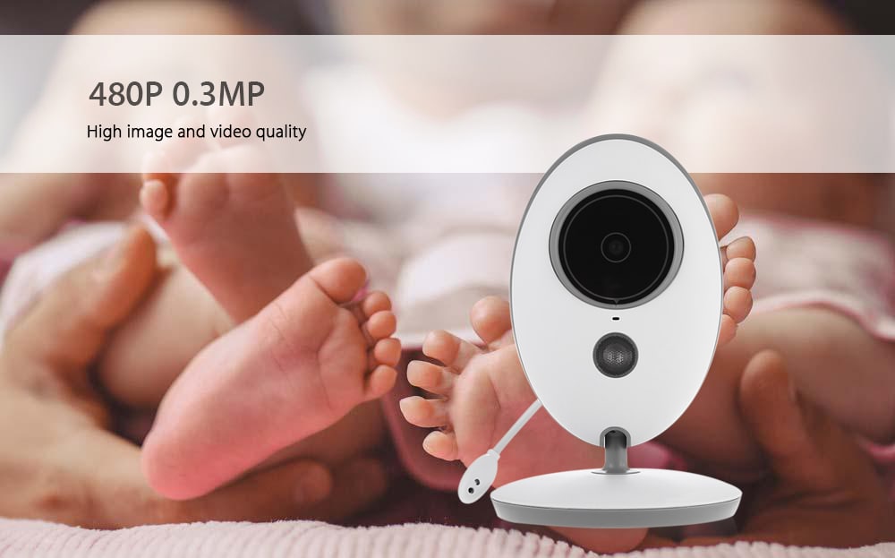 VB605 Wireless Baby Monitor with IP Camera Two-way Audio- White