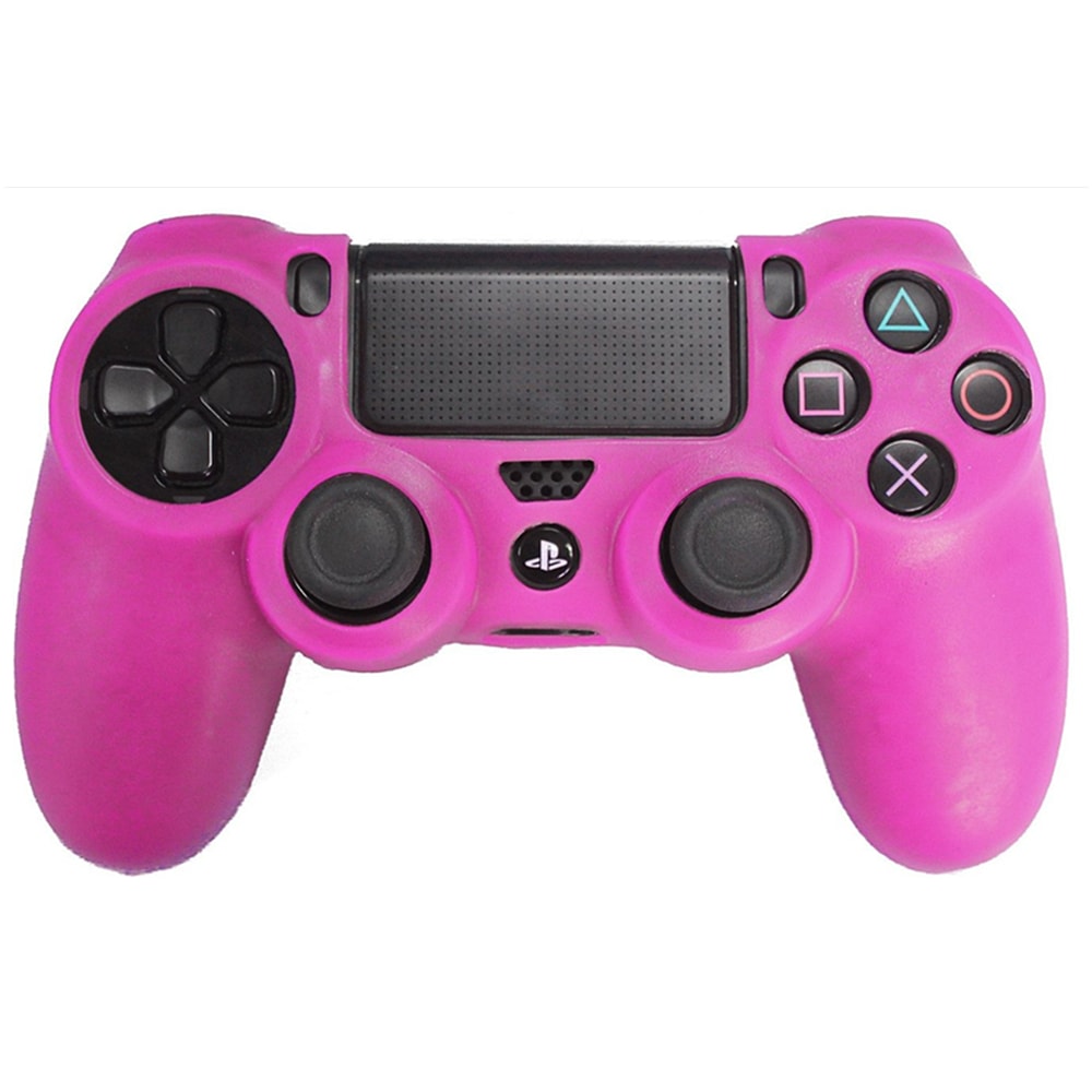 PS4 Controller Skin Silicone Rubber Protective Grip Case for Sony Playstation 4 Wireless Dualshock Game Controllers- Red