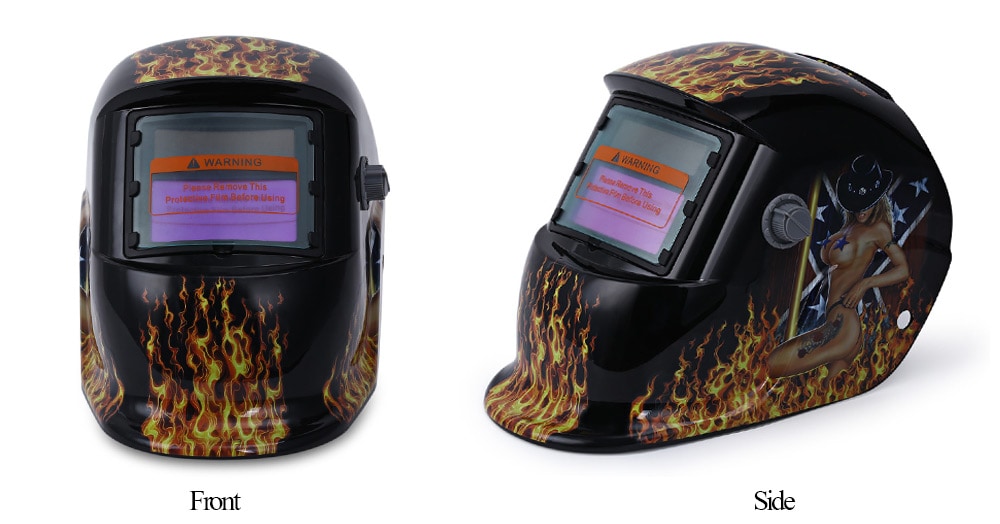 Beauty Pattern Solar Power Welding Helmet- Golden 107 girl