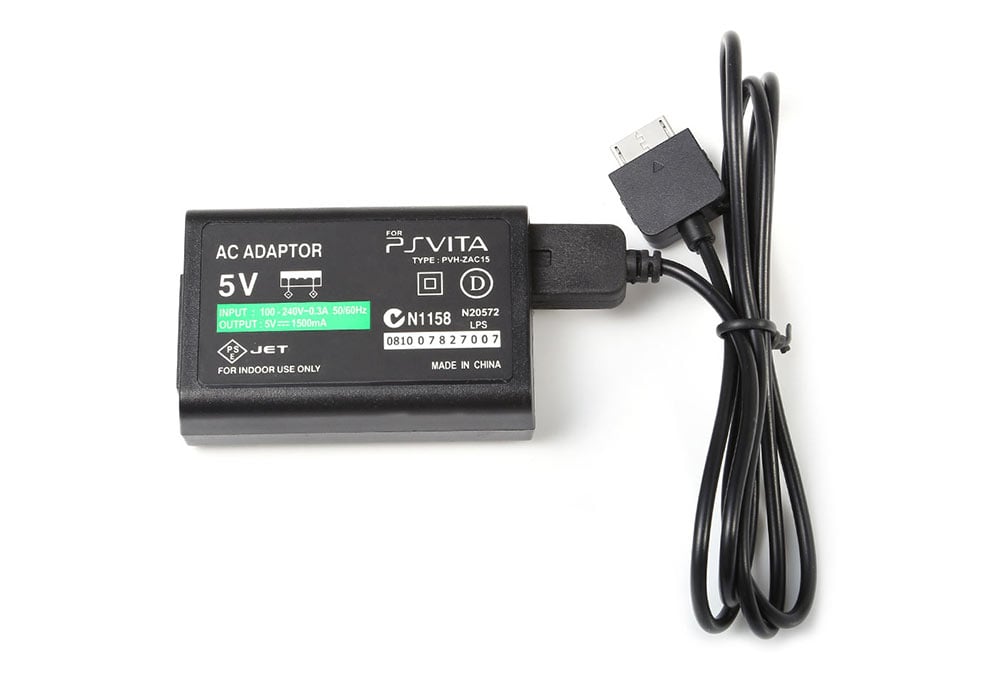 US Plug AC Adaptor with Cable for PS Vita 100 - 240V Input 0.2A- Black US Plug