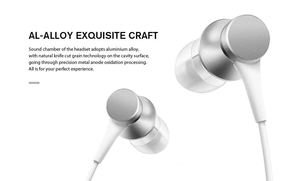 Original Xiaomi Piston In-ear Earphones with Mic Fresh Version- Black