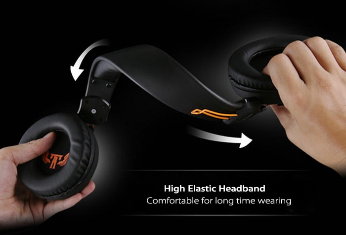 OVANN X7 Professional Gaming Headsets On-cord Control Comfortable Wearing- Black and Orange