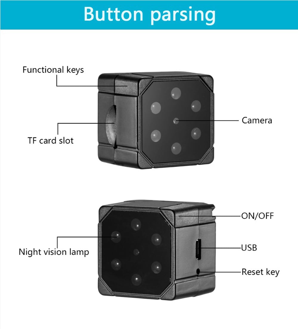 SQ19 1080P Mini Camera - Black