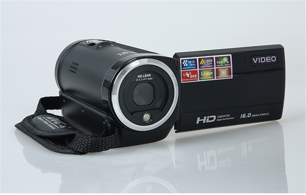 SX05 HD Camcorder 16M Pixels 16X Digital Zoom 720P Travel Camera Mini DV DIS Gift Red- Red