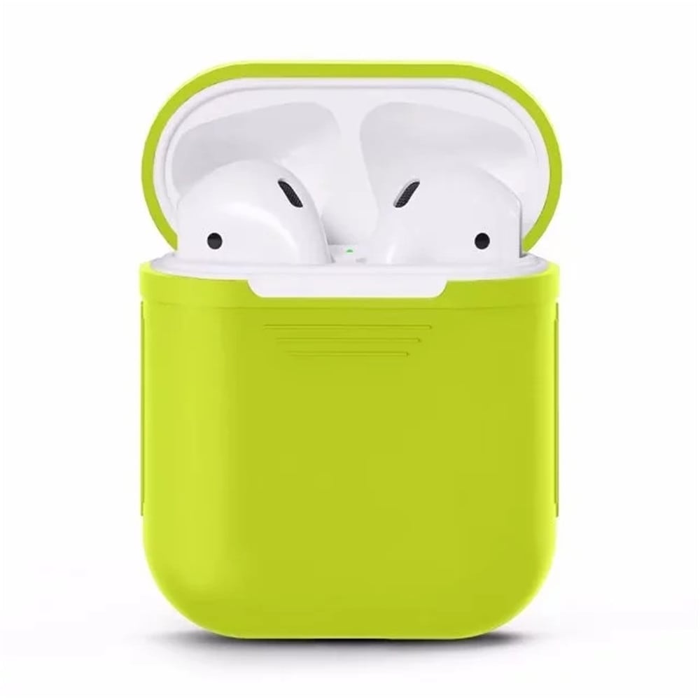 Silicone Shock Proof Protector Sleeve Skin Cover  True Wireless Earphone Case for Apple AirPods- Cerulean