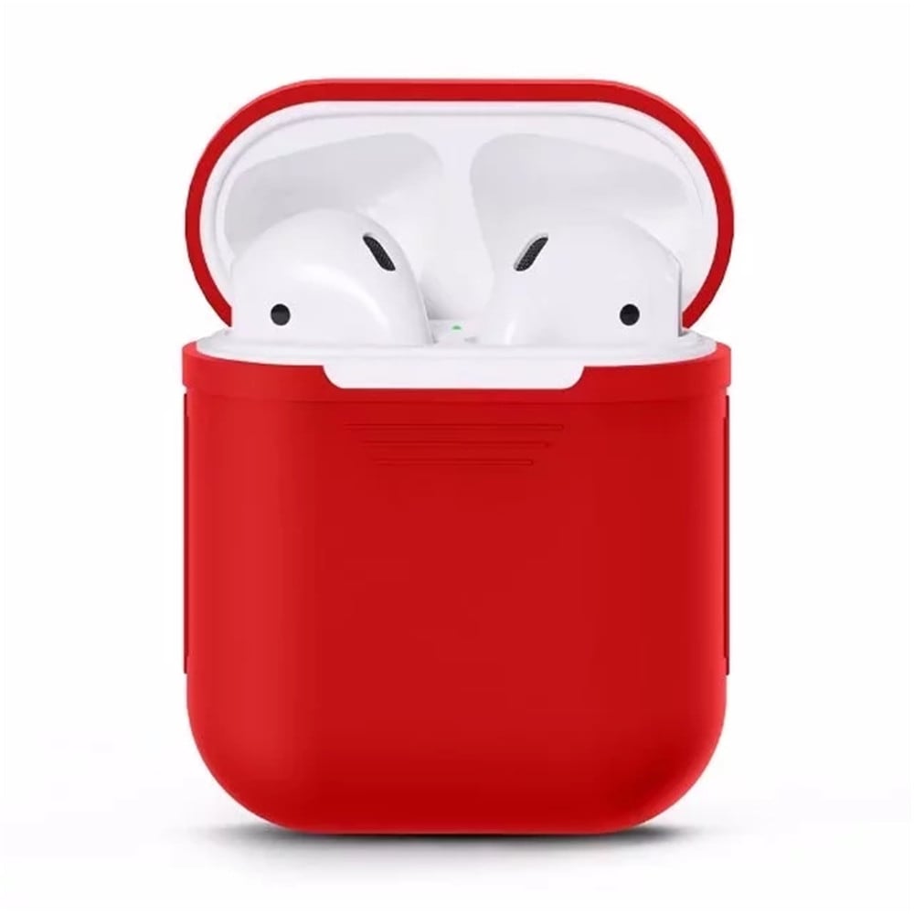 Silicone Shock Proof Protector Sleeve Skin Cover  True Wireless Earphone Case for Apple AirPods- Cerulean