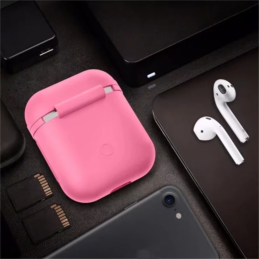 Silicone Shock Proof Protector Sleeve Skin Cover  True Wireless Earphone Case for Apple AirPods- Cerulean