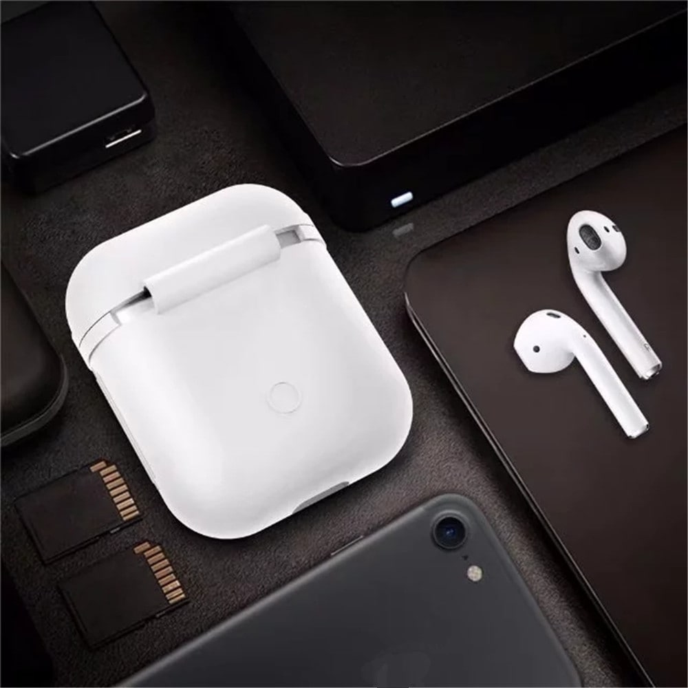 Silicone Shock Proof Protector Sleeve Skin Cover  True Wireless Earphone Case for Apple AirPods- Cerulean