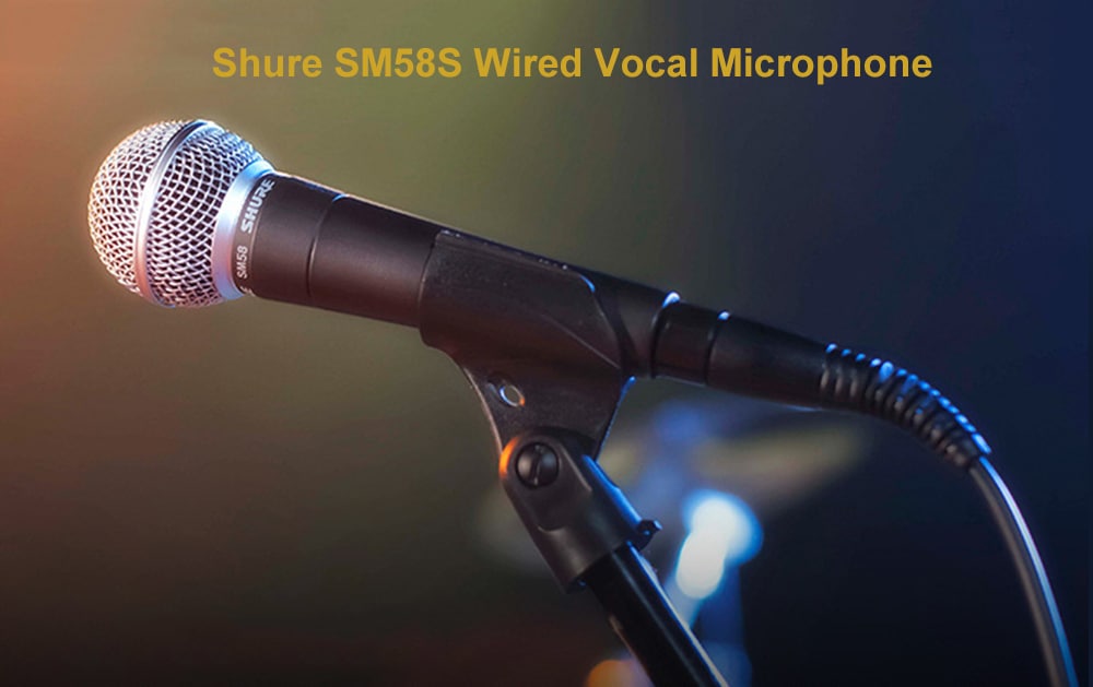 SM58S Dynamic Cable Professional Handheld Wired Vocal Microphone- Black